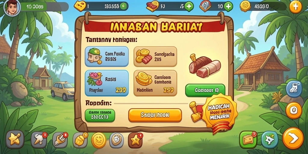 Screenshot menunjukkan pilihan karakter yang dapat dipilih oleh pemain.